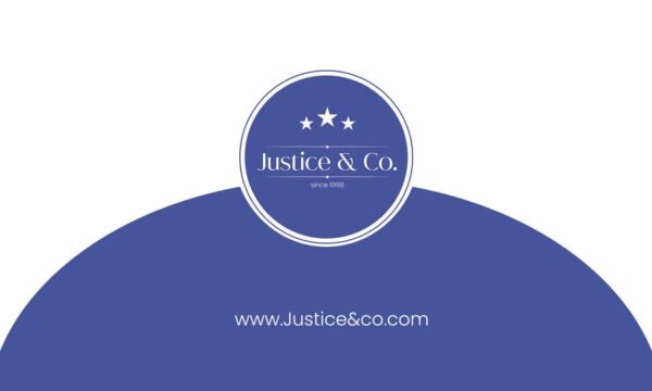 Justice co Business card back Large