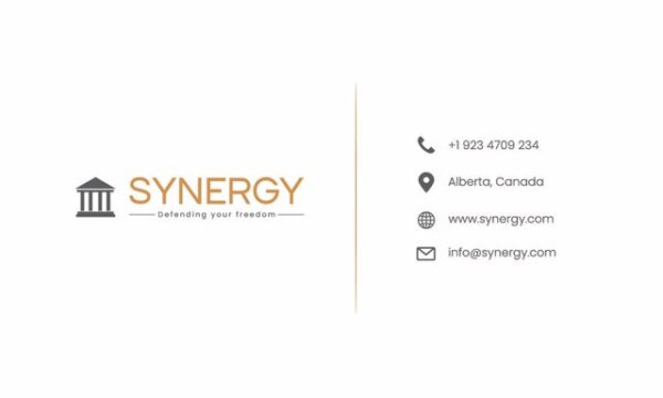 Synergy Business card front
